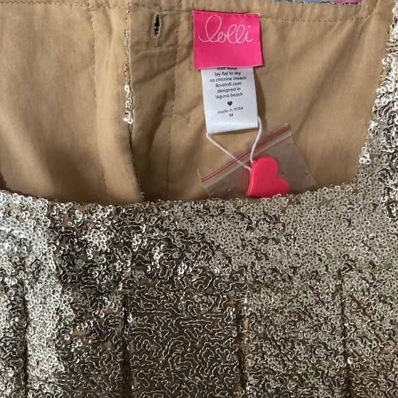 Lolli sequin two piece bloomer bottom shorts and top Size M - Picture 8 of 9